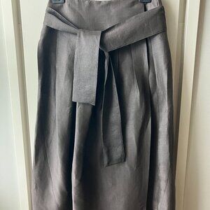 'S MaxMara Maxi Wrap Linen and Silk skirt